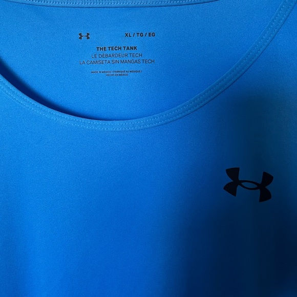 Under Armour Men’s XL Tech Tank Vibrant Blue NWOT - Picture 2 of 3
